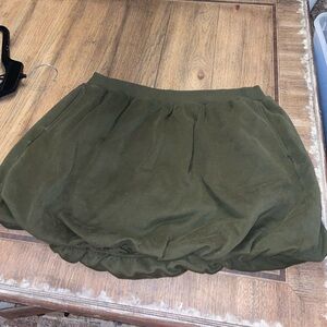 Aerie Olive Green Bubble Skort